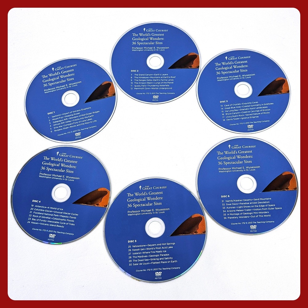 The Great Courses Worlds Greatest Geological Wonders 6 DVD Set Michael Wysession